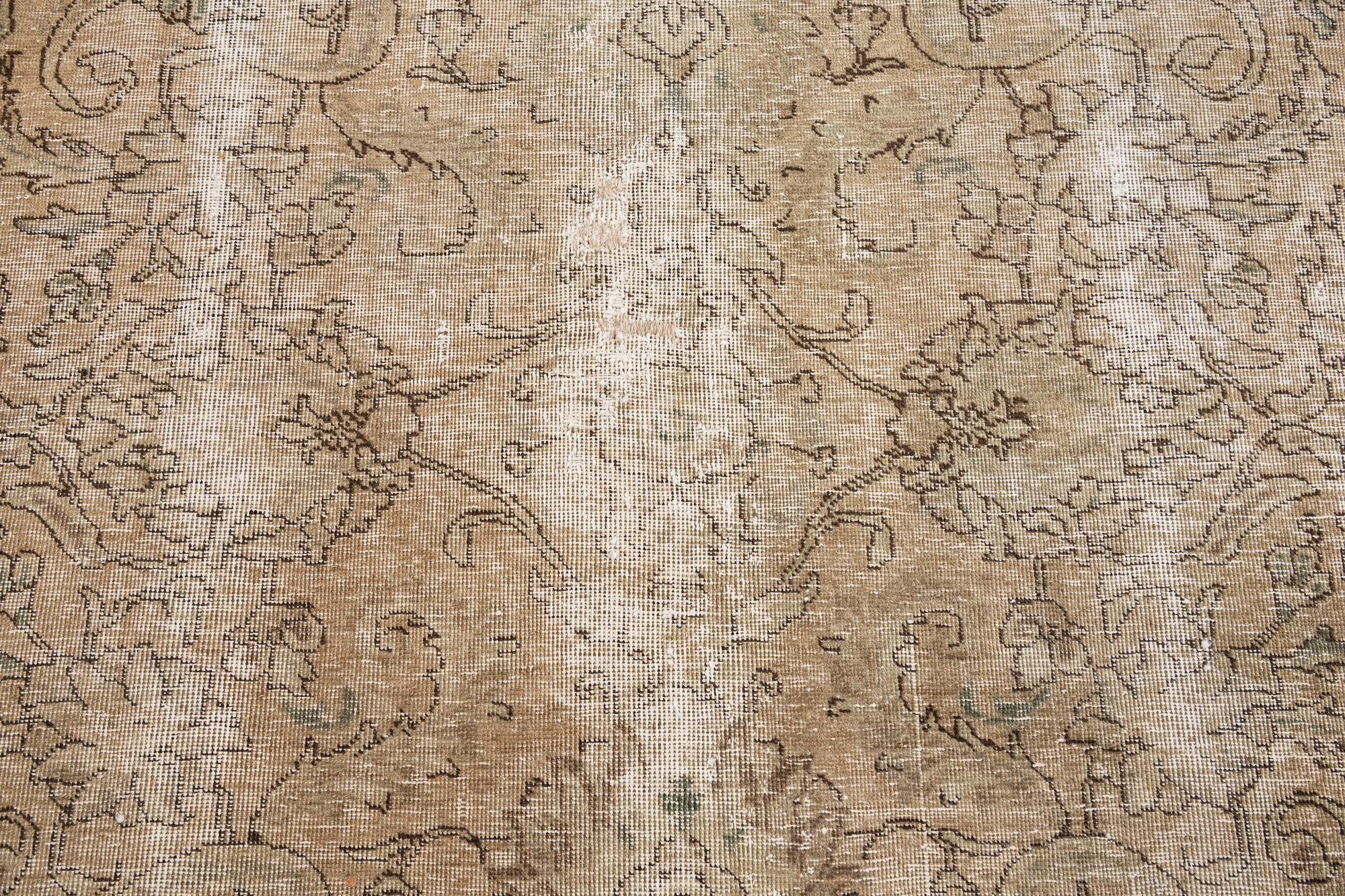 9' 7 x 10' 7 Hand Knotted Ultra Vintage Persian Wool Rug