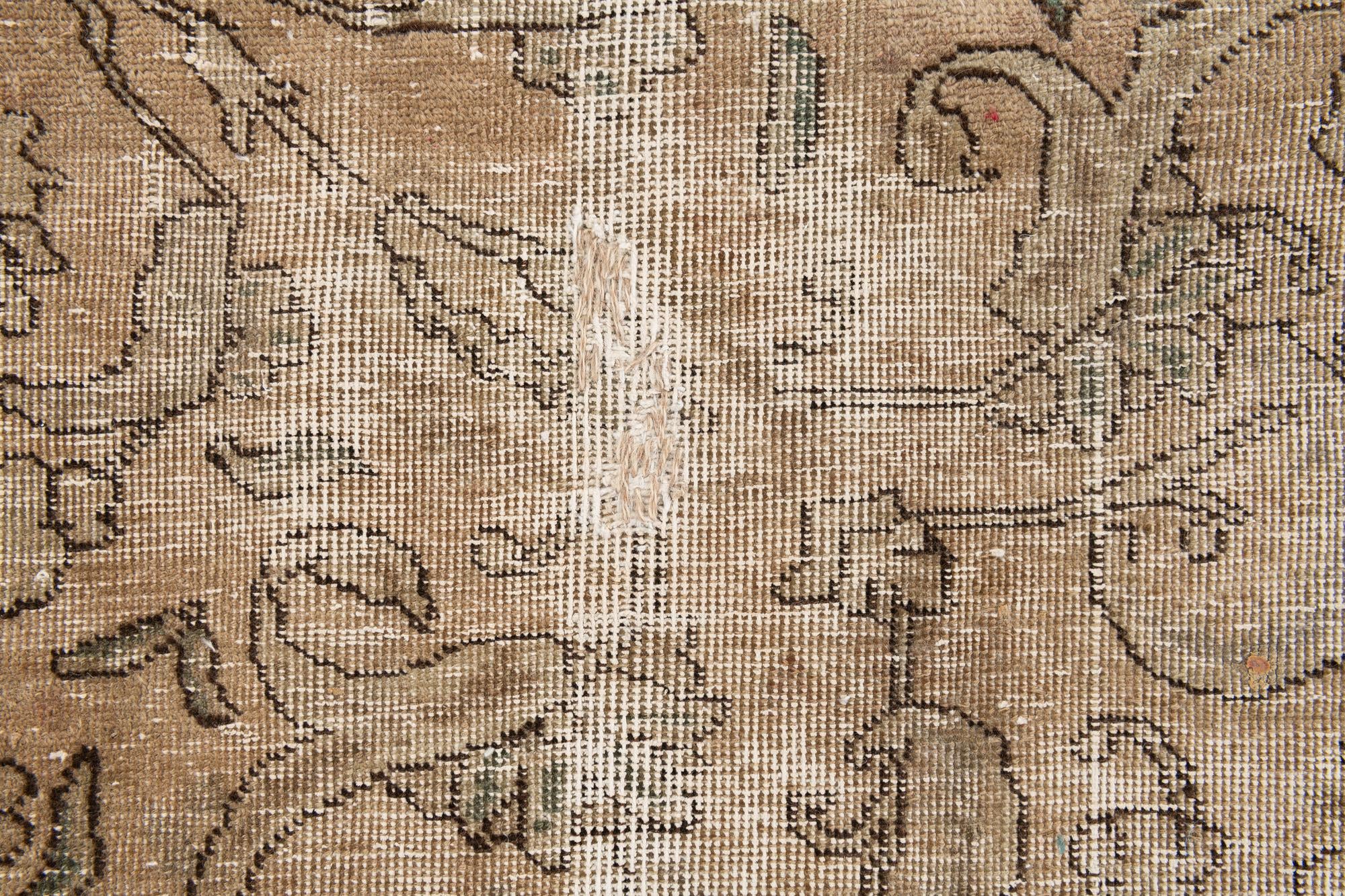 9' 7 x 10' 7 Hand Knotted Ultra Vintage Persian Wool Rug