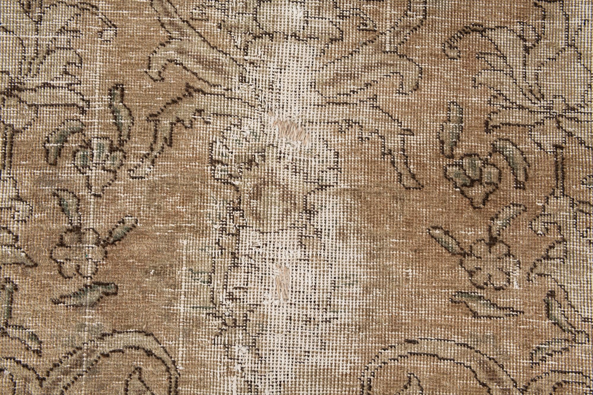 9' 7 x 10' 7 Hand Knotted Ultra Vintage Persian Wool Rug