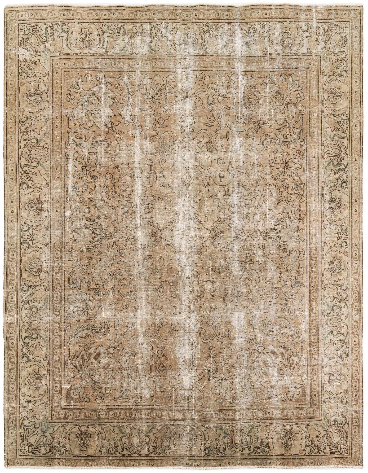 Primary image 9' 7 x 10' 7  Hand Knotted Ultra Vintage Persian Wool Rug