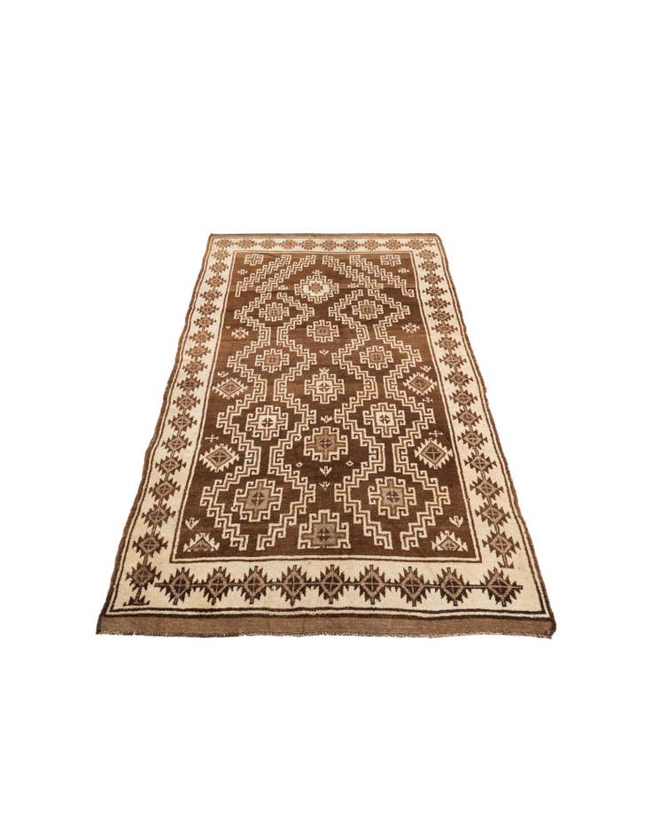 Detail image of 5' 6 x 9' 8 Hand Knotted Ultra Vintage Persian Wool Rug