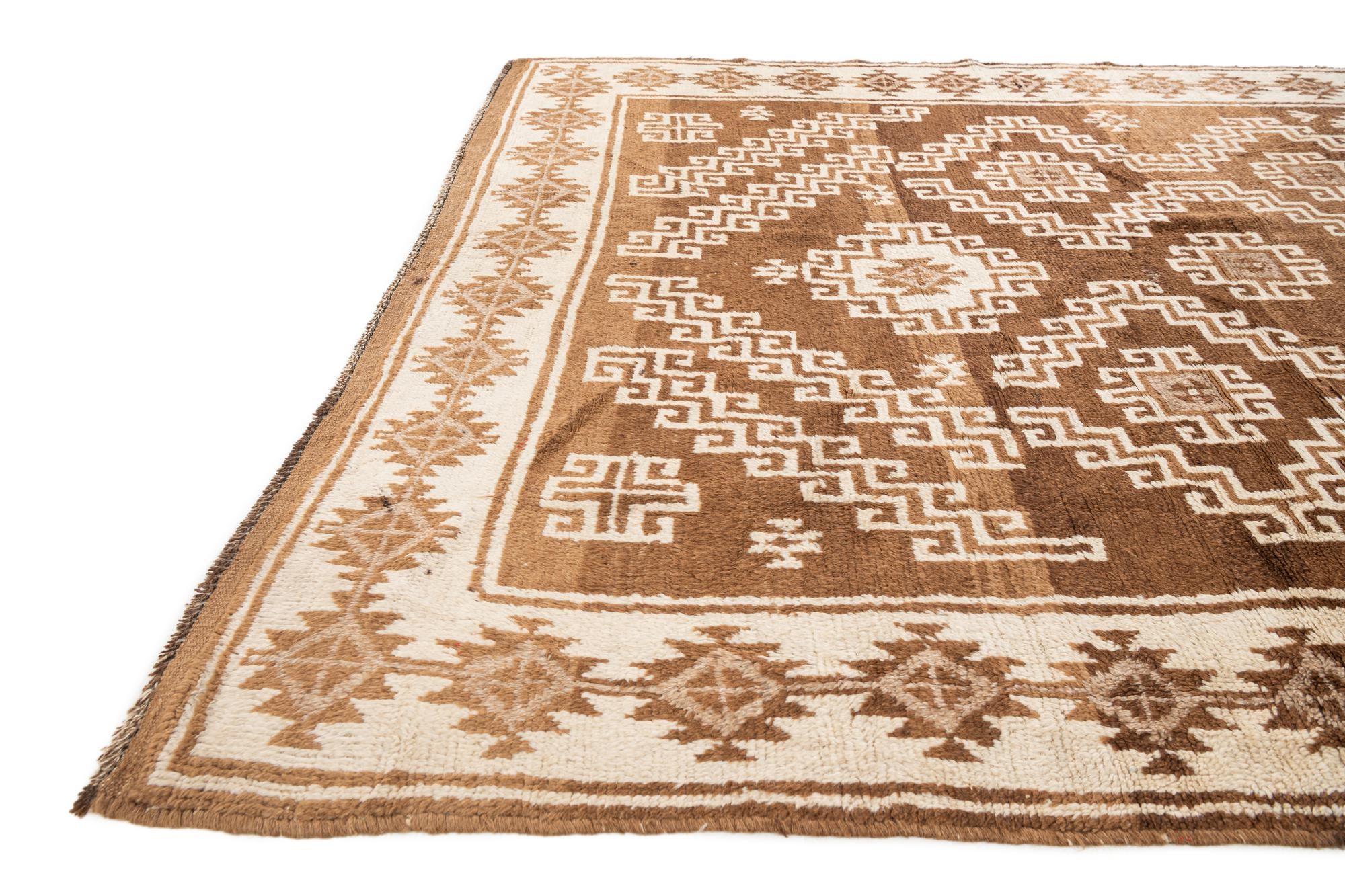 5' 6 x 9' 8 Hand Knotted Ultra Vintage Persian Wool Rug