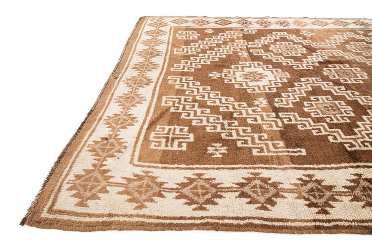 Detail image of 5' 6 x 9' 8 Hand Knotted Ultra Vintage Persian Wool Rug