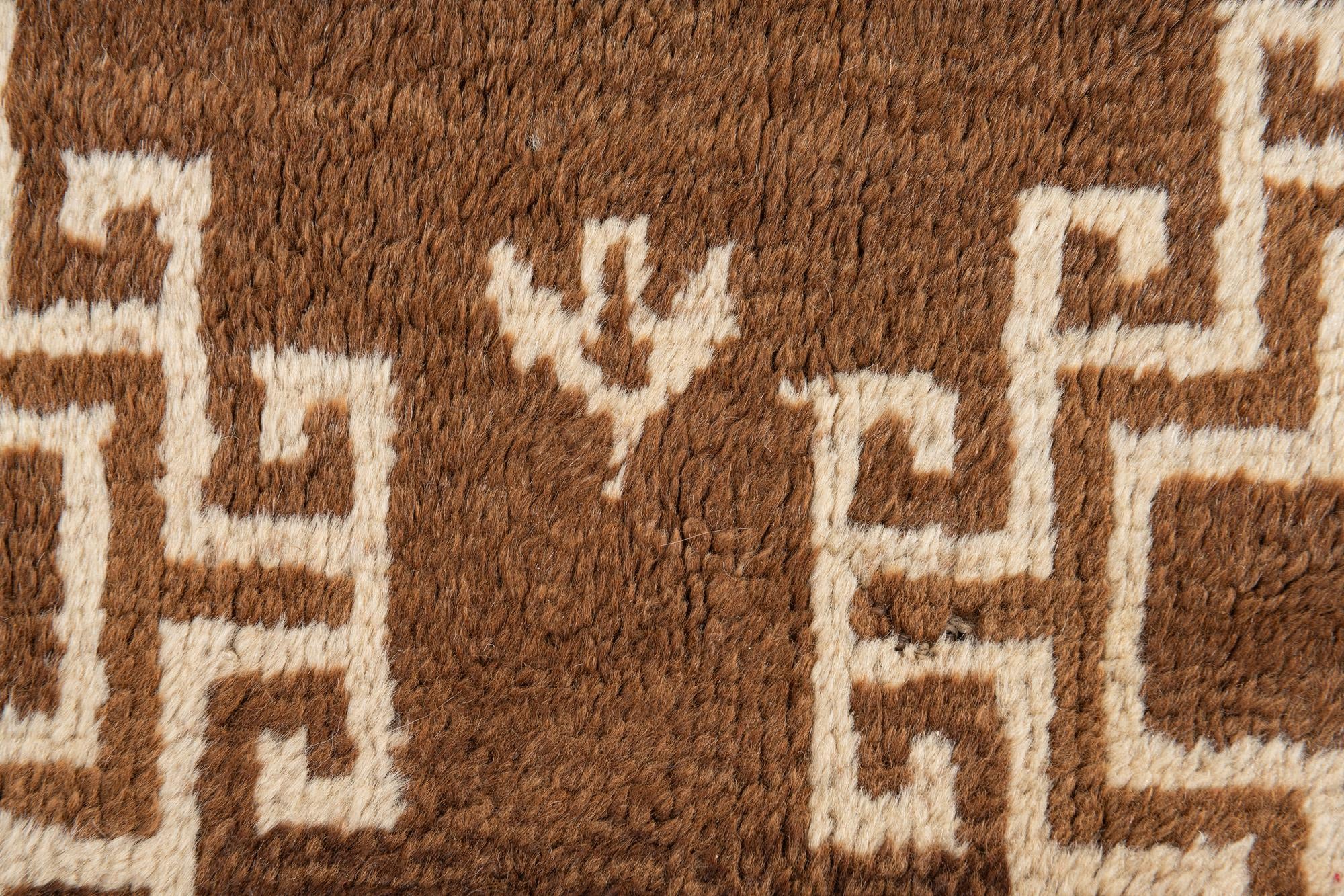 5' 6 x 9' 8 Hand Knotted Ultra Vintage Persian Wool Rug