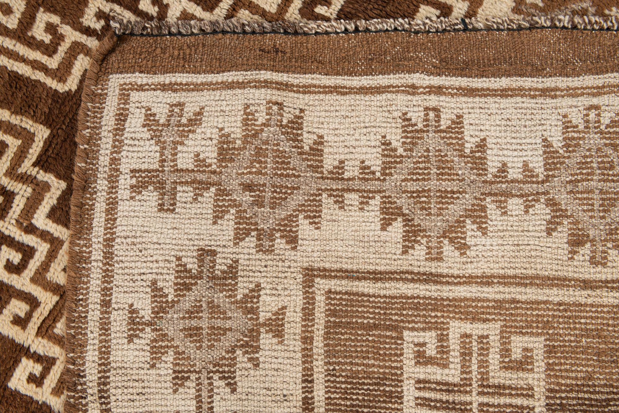 5' 6 x 9' 8 Hand Knotted Ultra Vintage Persian Wool Rug