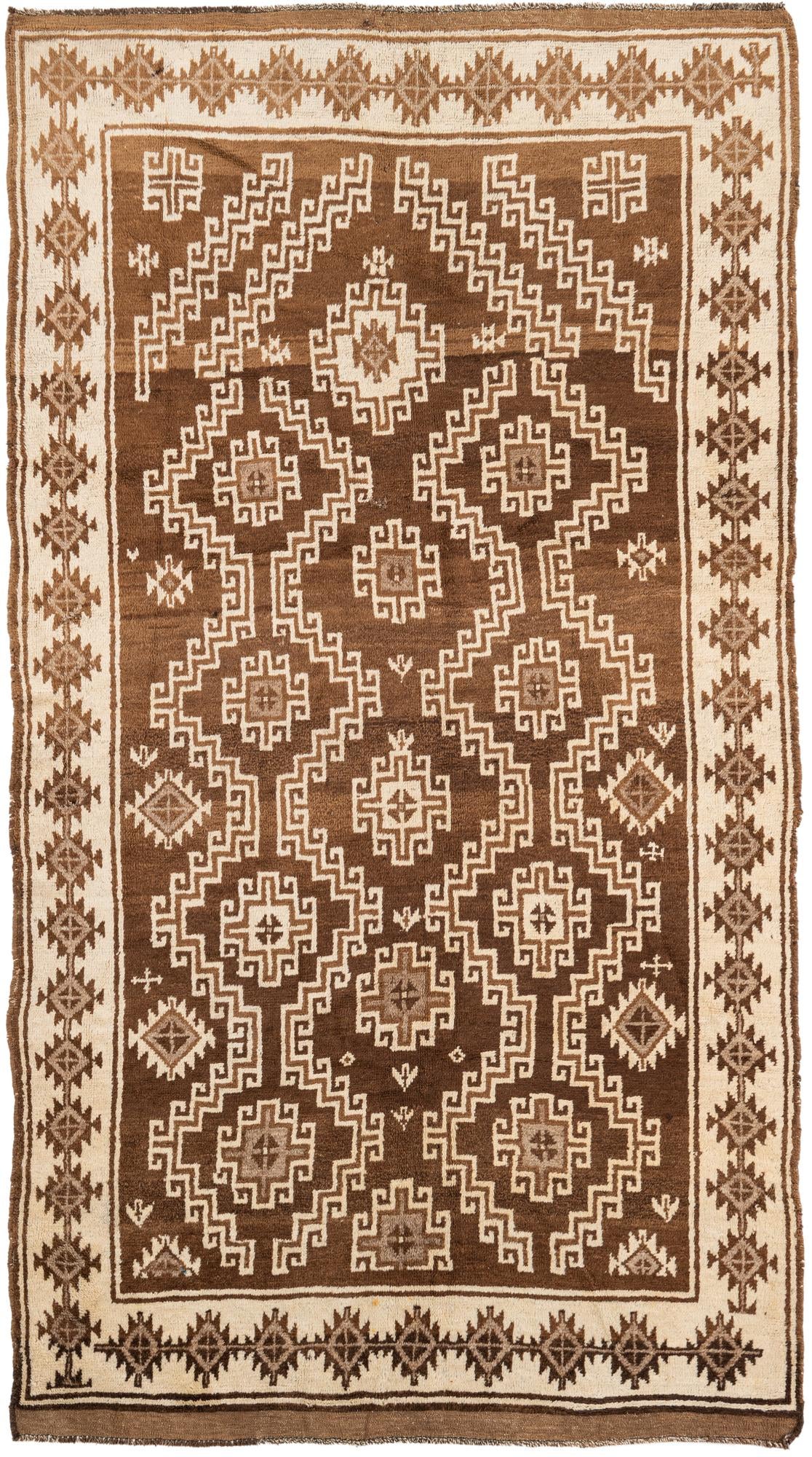 5' 6 x 9' 8 Hand Knotted Ultra Vintage Persian Wool Rug
