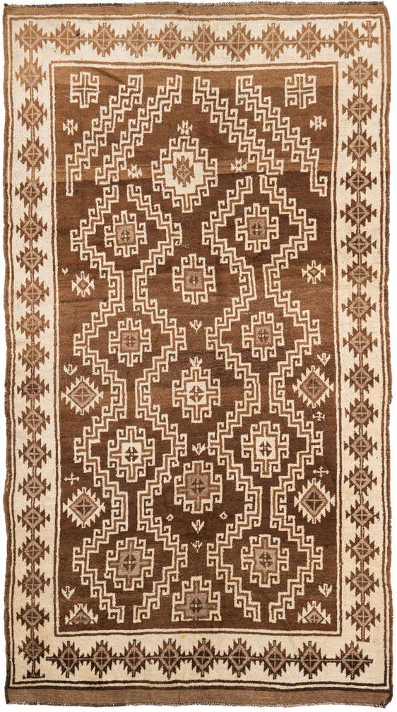 5' 6 x 9' 8 Hand Knotted Ultra Vintage Persian Wool Rug
