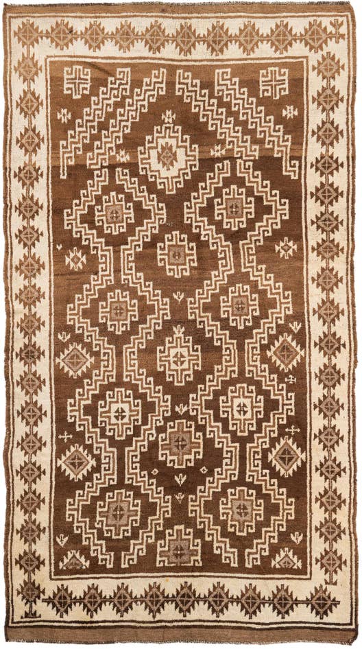 Detail image of 5' 6 x 9' 8 Hand Knotted Ultra Vintage Persian Wool Rug