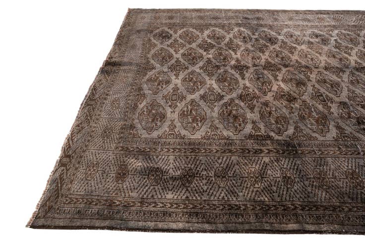 Detail image of 6' 10 x 10' 3 Hand Knotted Ultra Vintage Persian Wool Rug