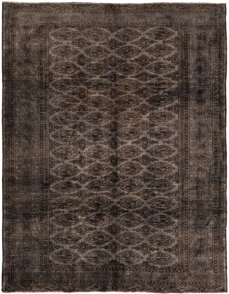 Detail image of 6' 10 x 10' 3 Hand Knotted Ultra Vintage Persian Wool Rug