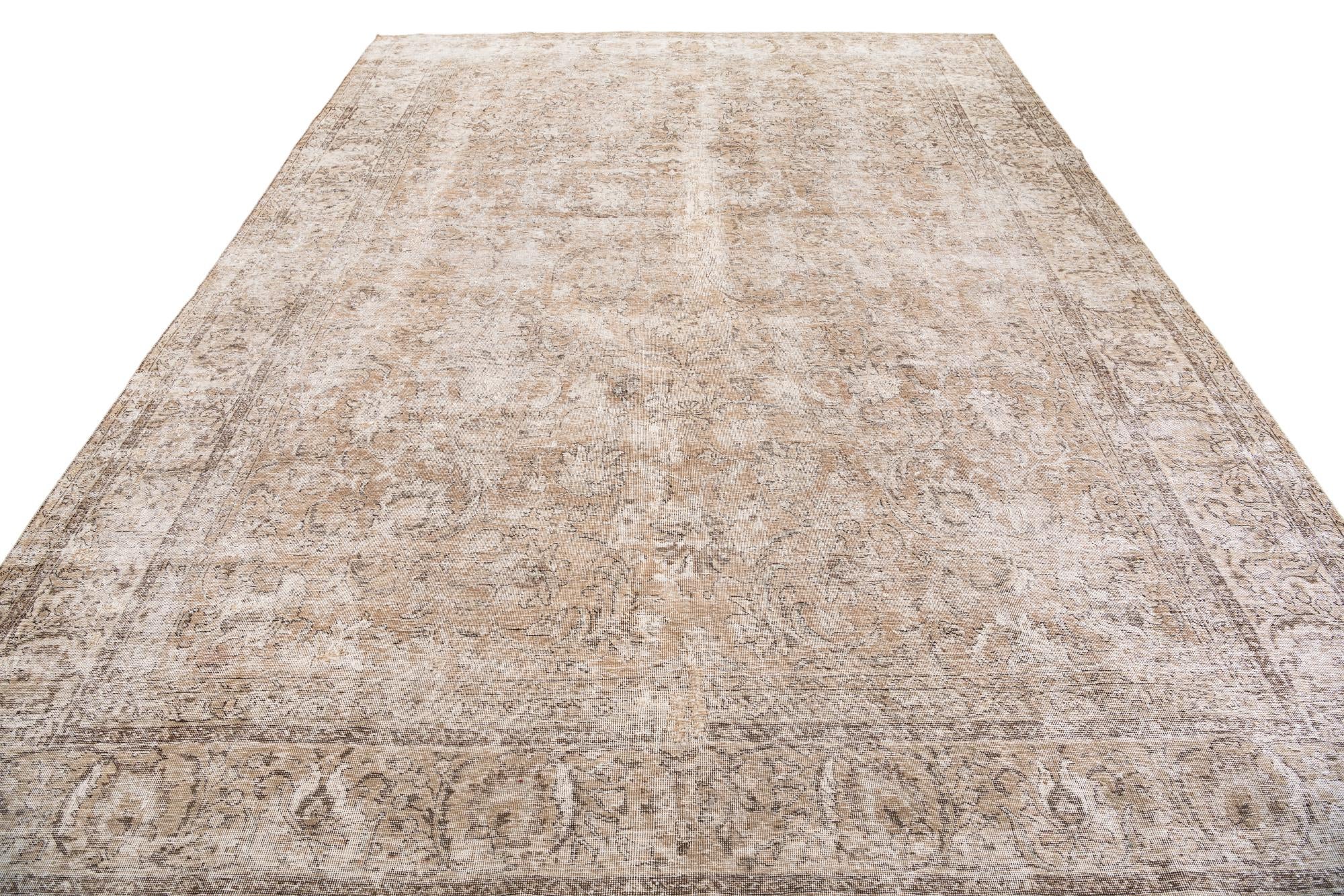 9' 3 x 12' 7 Hand Knotted Ultra Vintage Persian Wool Rug