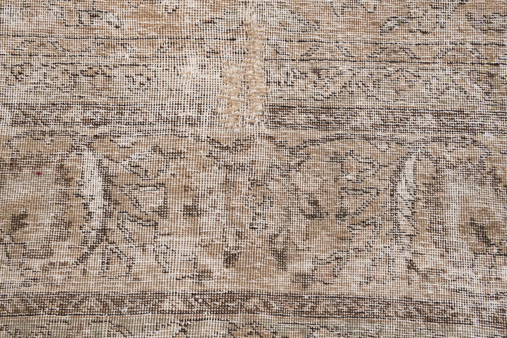 9' 3 x 12' 7 Hand Knotted Ultra Vintage Persian Wool Rug