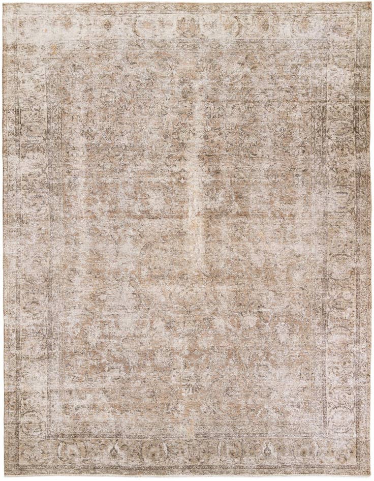 Detail image of 9' 3 x 12' 7 Hand Knotted Ultra Vintage Persian Wool Rug