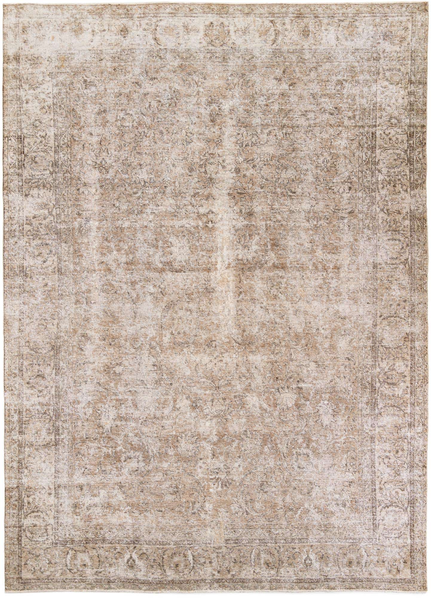 9' 3 x 12' 7 Hand Knotted Ultra Vintage Persian Wool Rug