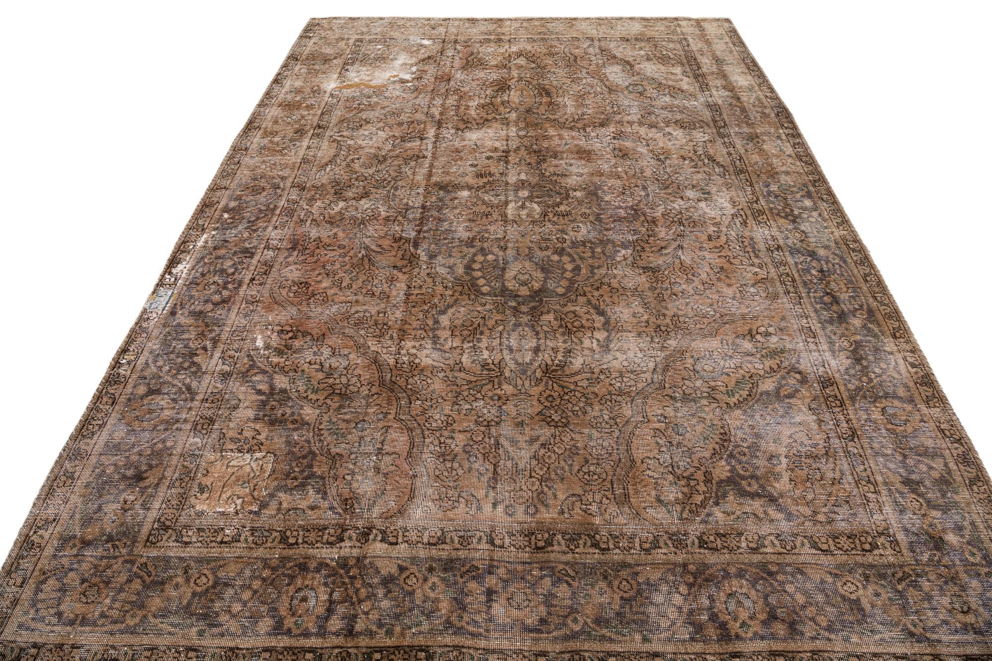 6' 6 x 9' 4 Hand Knotted Ultra Vintage Persian Wool Rug