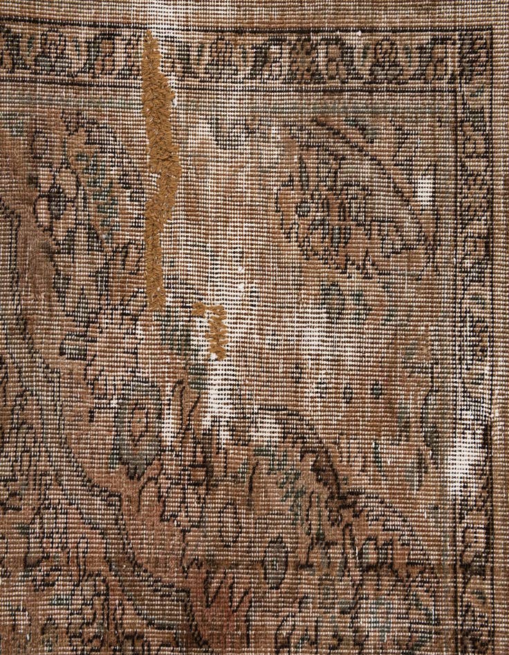 Detail image of 6' 6 x 9' 4  Hand Knotted Ultra Vintage Persian Wool Rug