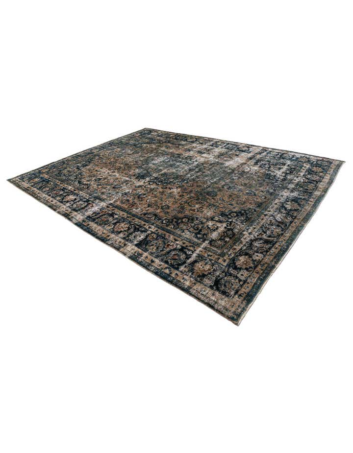 10' x 13' Hand Knotted Ultra Vintage Persian Wool Rug