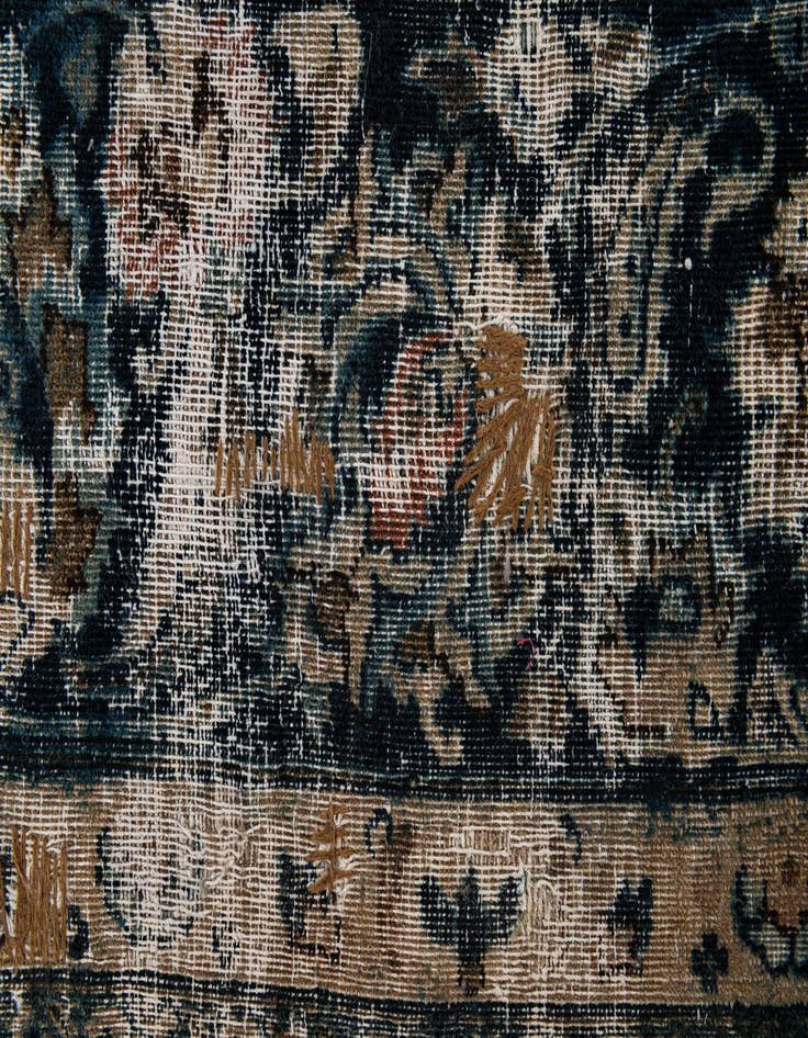 Detail image of 10' x 13'  Hand Knotted Ultra Vintage Persian Wool Rug