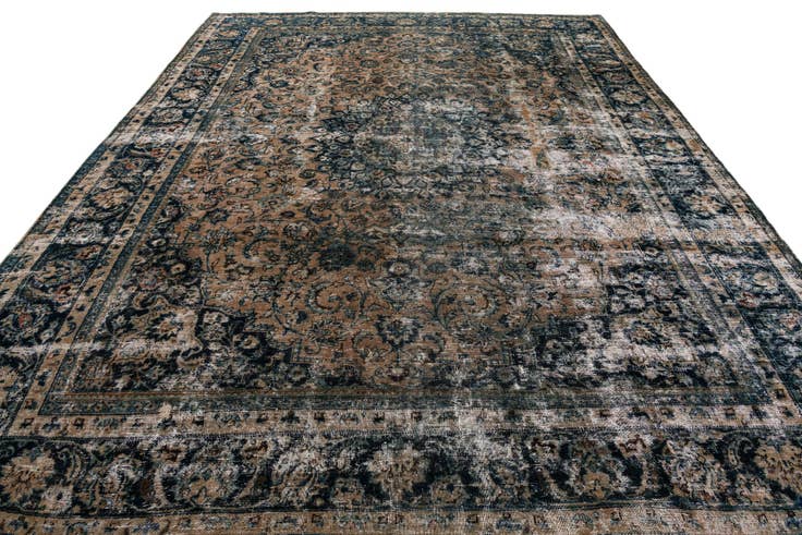 Detail image of 10' x 13' Hand Knotted Ultra Vintage Persian Wool Rug