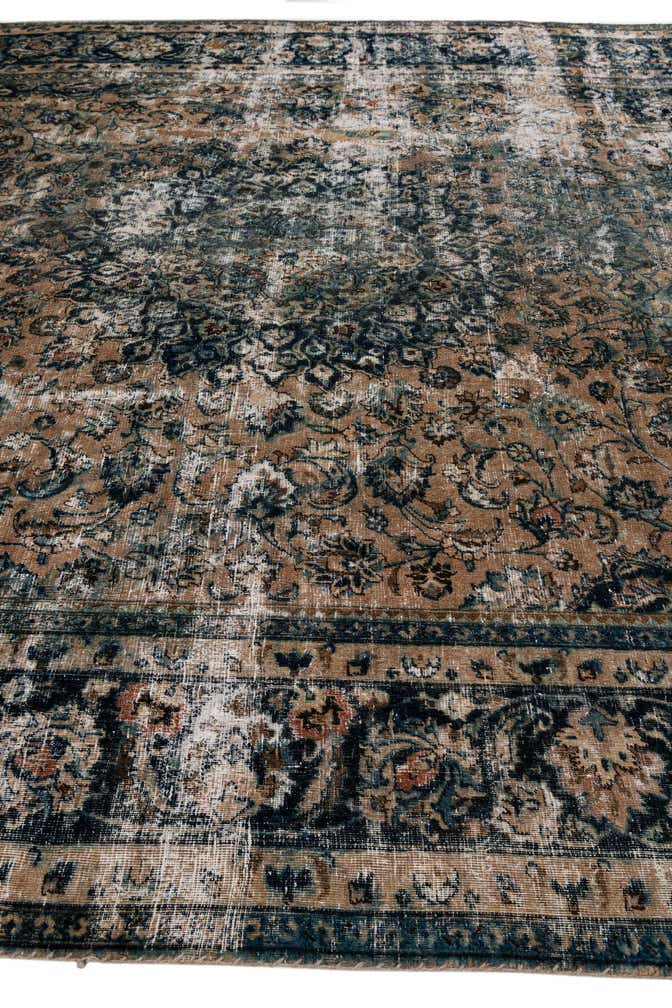 10' x 13' Hand Knotted Ultra Vintage Persian Wool Rug
