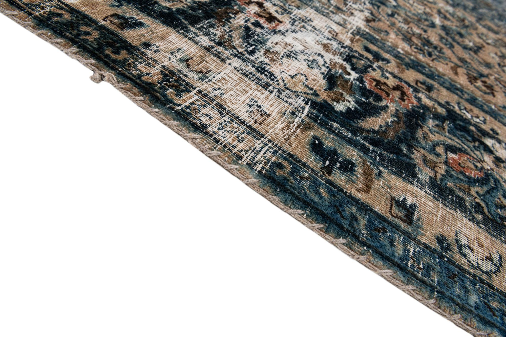 10' x 13' Hand Knotted Ultra Vintage Persian Wool Rug