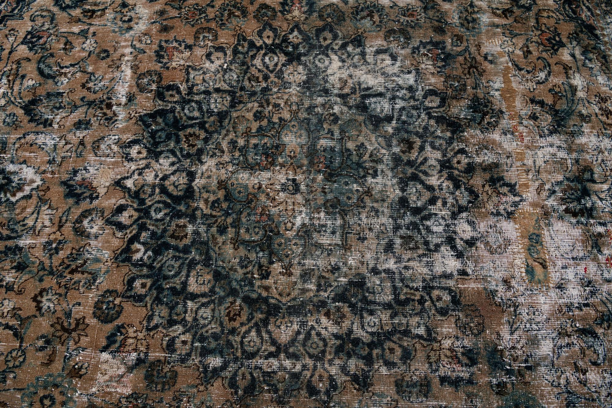 10' x 13' Hand Knotted Ultra Vintage Persian Wool Rug