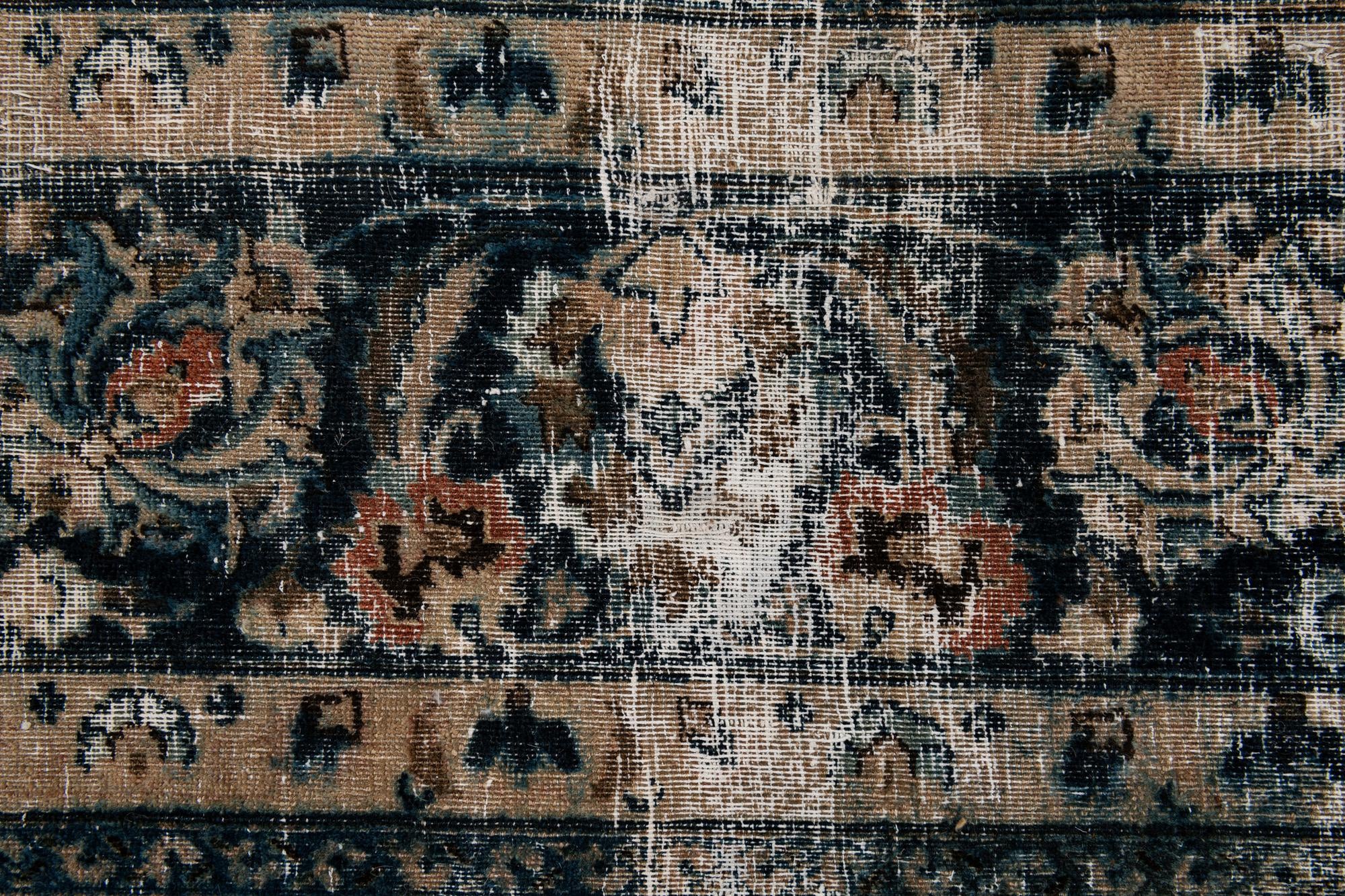 10' x 13' Hand Knotted Ultra Vintage Persian Wool Rug