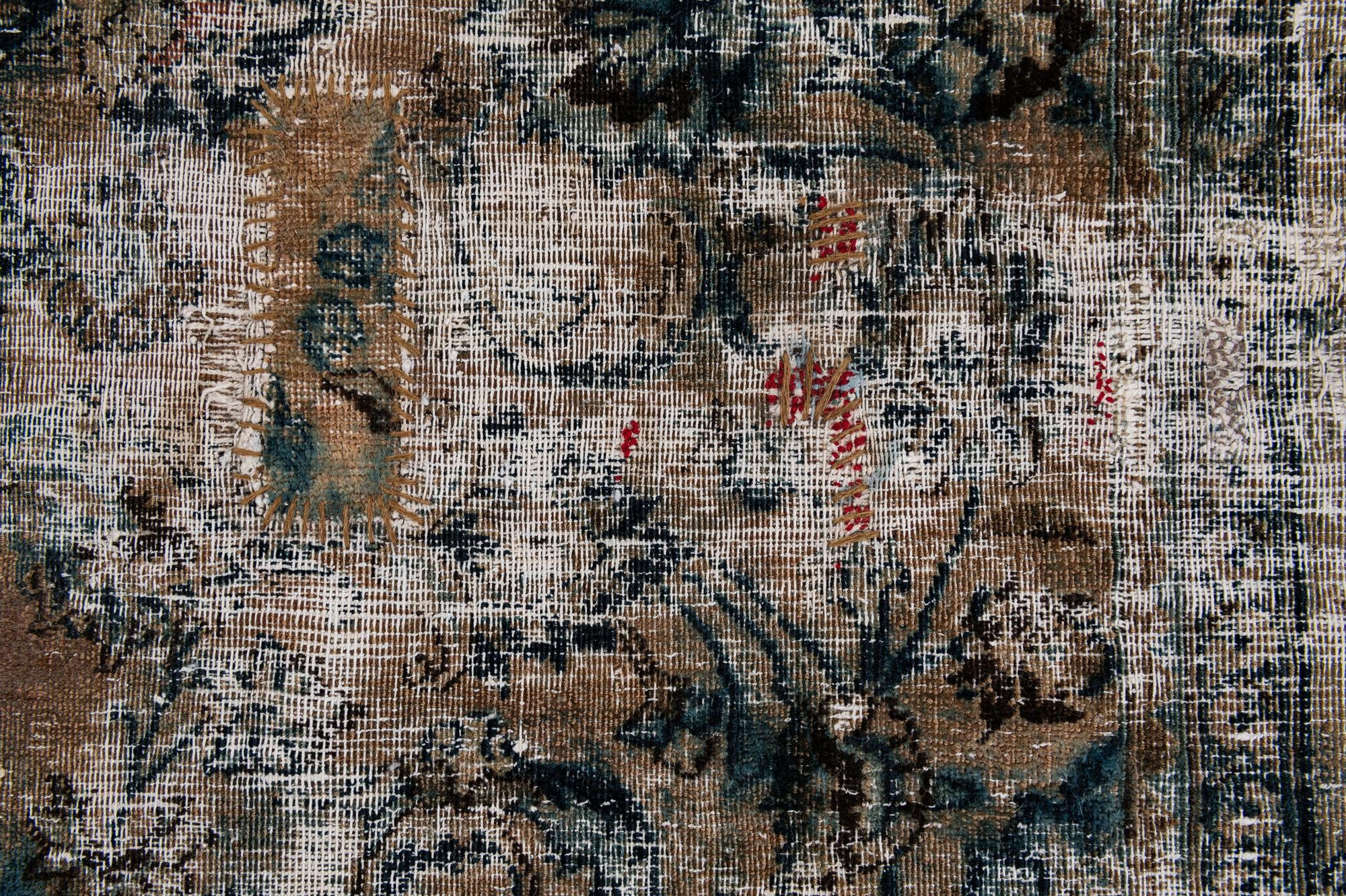 10' x 13' Hand Knotted Ultra Vintage Persian Wool Rug