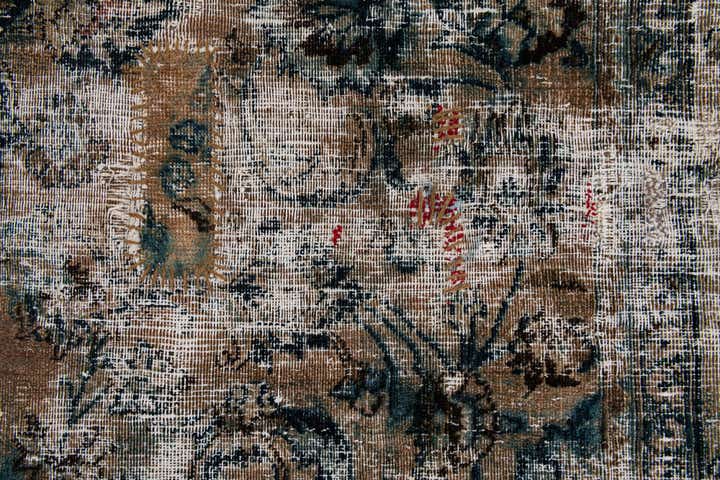 10' x 13' Hand Knotted Ultra Vintage Persian Wool Rug