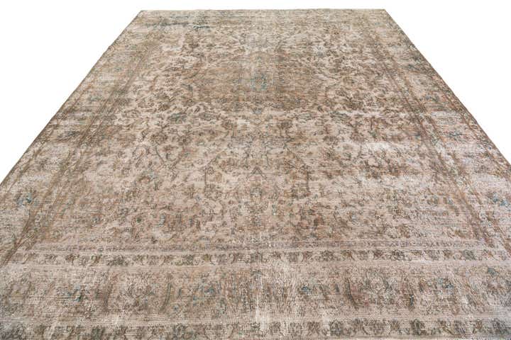 9' 5 x 11' 10 Hand Knotted Ultra Vintage Persian Wool Rug