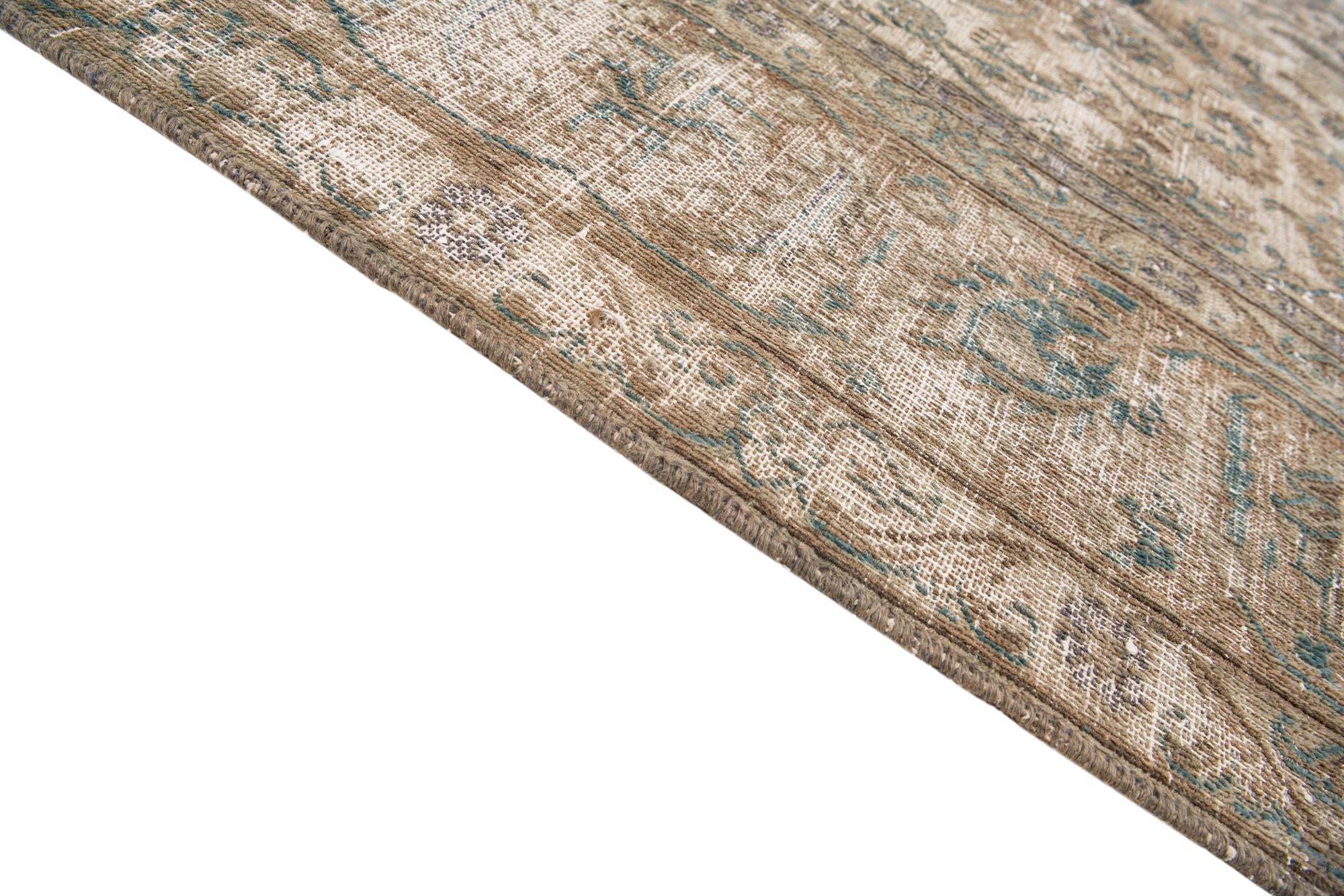 9' 5 x 11' 10 Hand Knotted Ultra Vintage Persian Wool Rug