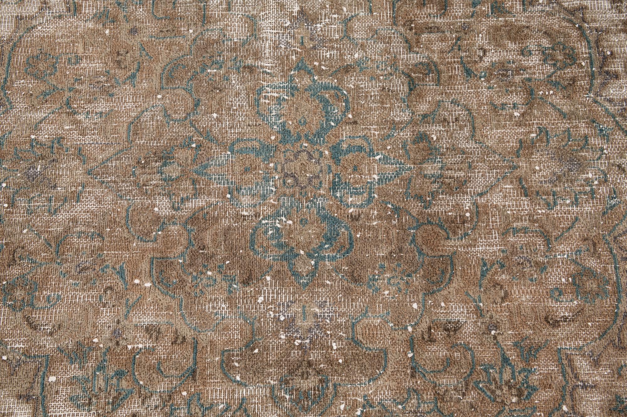 9' 5 x 11' 10 Hand Knotted Ultra Vintage Persian Wool Rug