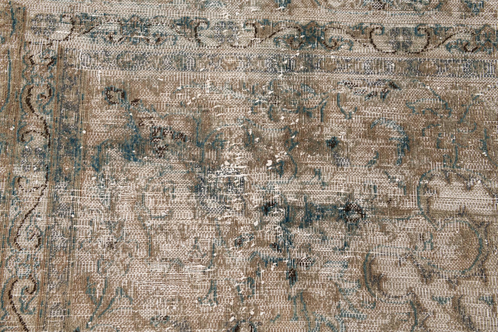 9' 5 x 11' 10 Hand Knotted Ultra Vintage Persian Wool Rug