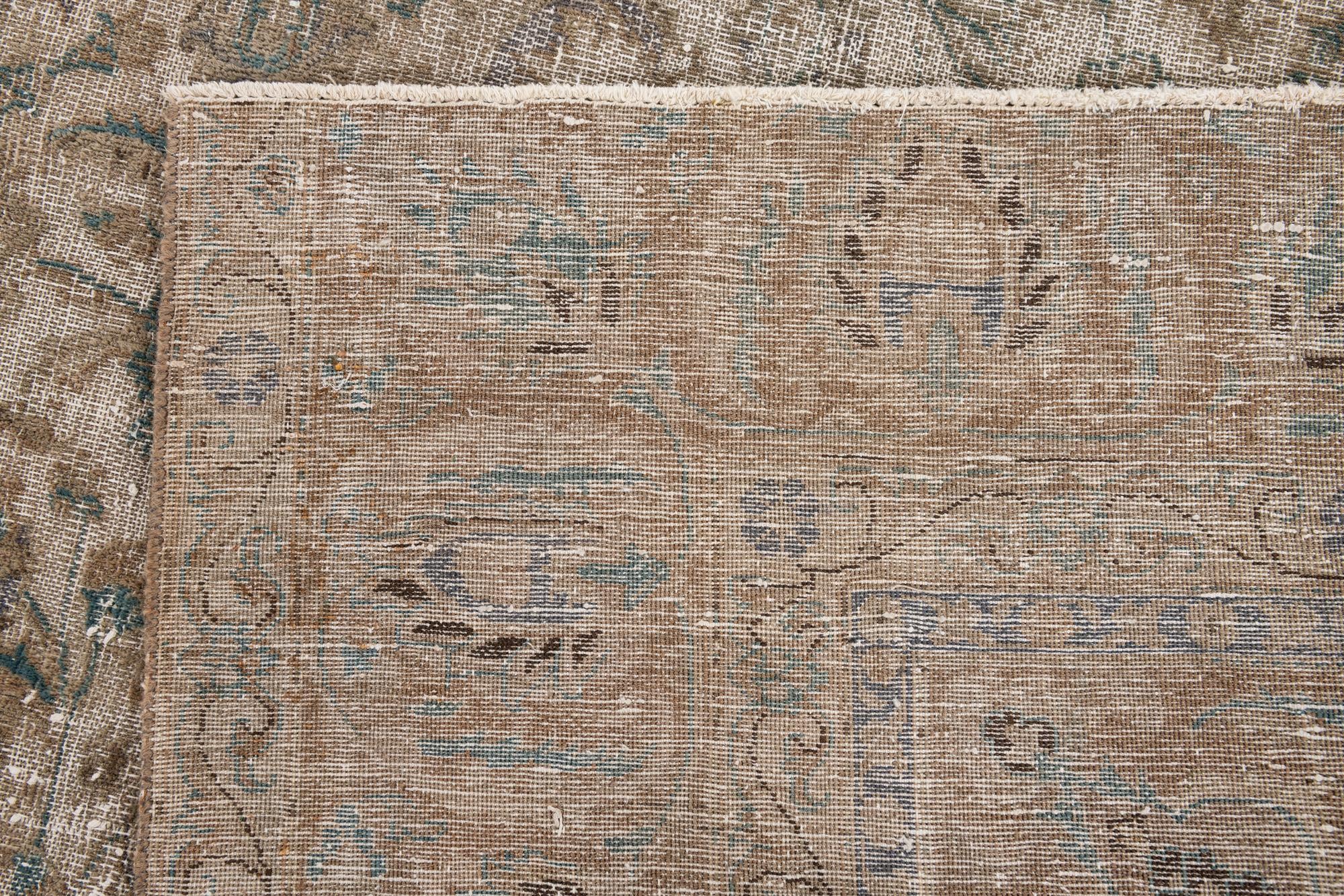 9' 5 x 11' 10 Hand Knotted Ultra Vintage Persian Wool Rug