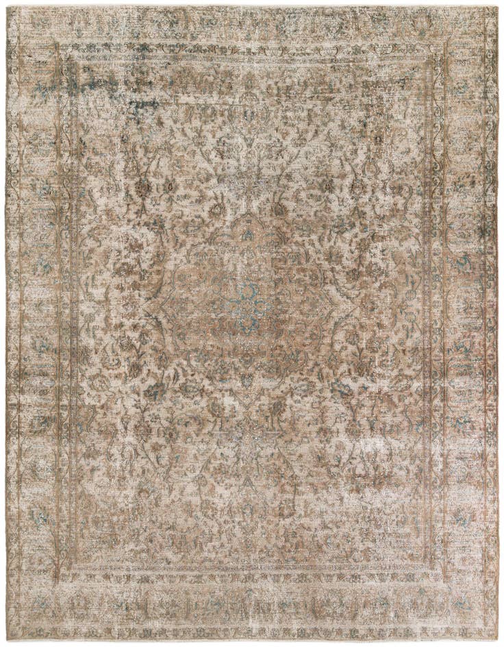 Detail image of 9' 5 x 11' 10 Hand Knotted Ultra Vintage Persian Wool Rug