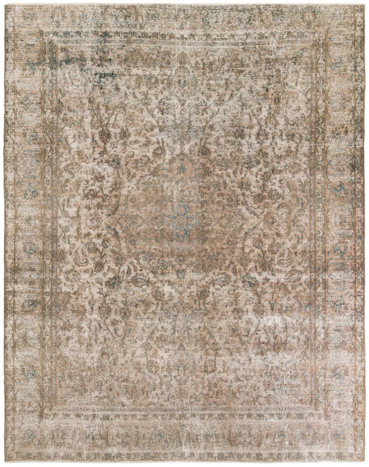 Detail image of 9' 5 x 11' 10 Hand Knotted Ultra Vintage Persian Wool Rug