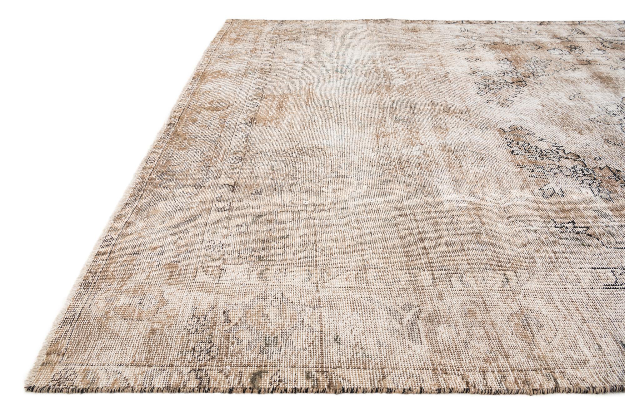 6' 3 x 10' 3 Hand Knotted Ultra Vintage Persian Wool Rug