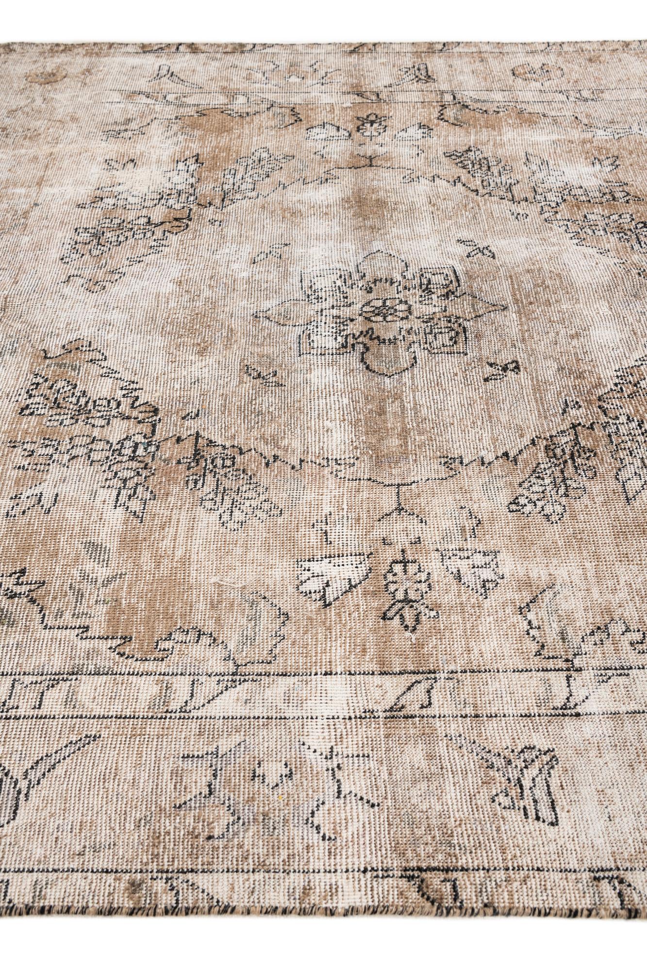6' 3 x 10' 3 Hand Knotted Ultra Vintage Persian Wool Rug