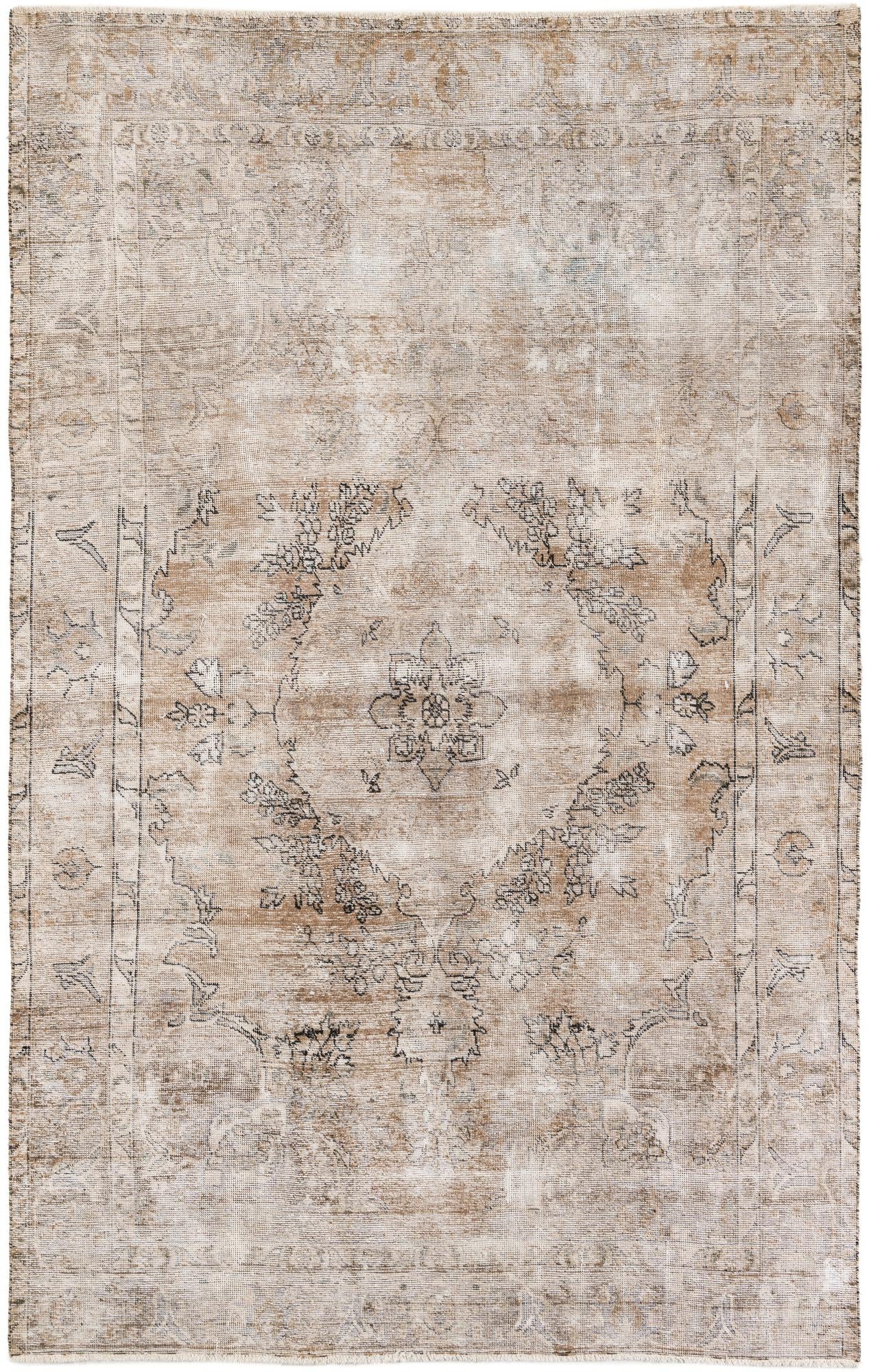 6' 3 x 10' 3 Hand Knotted Ultra Vintage Persian Wool Rug