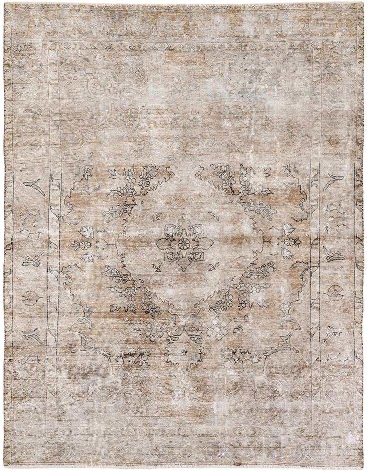 Detail image of 6' 3 x 10' 3 Hand Knotted Ultra Vintage Persian Wool Rug