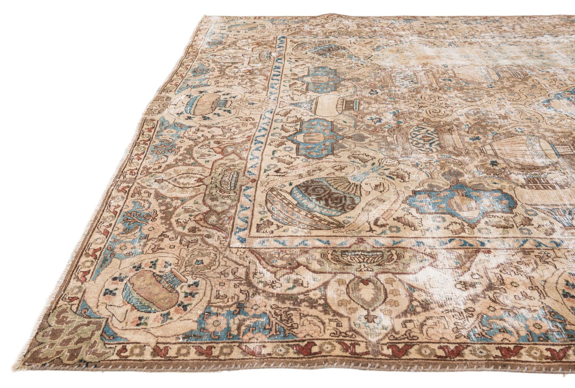 8' 1 x 11' 2 Hand Knotted Ultra Vintage Persian Wool Rug