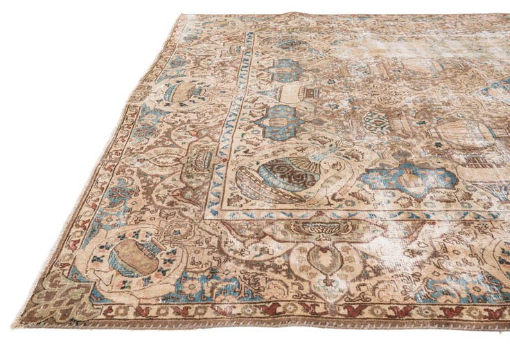 Detail image of 8' 1 x 11' 2 Hand Knotted Ultra Vintage Persian Wool Rug