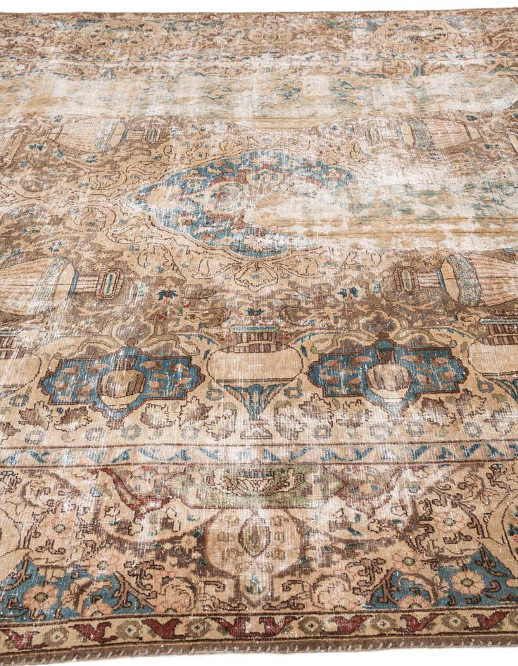 Detail image of 8' 1 x 11' 2  Hand Knotted Ultra Vintage Persian Wool Rug