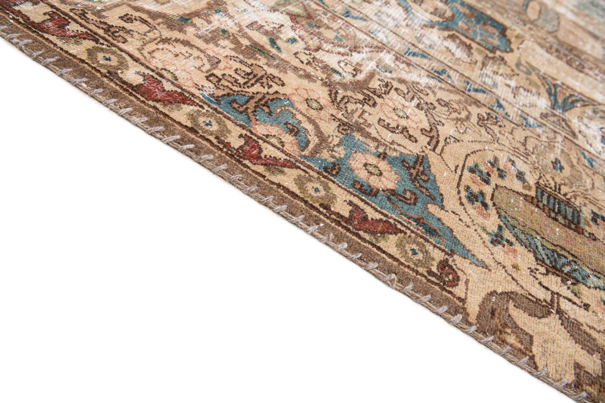 8' 1 x 11' 2 Hand Knotted Ultra Vintage Persian Wool Rug