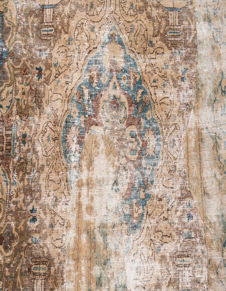 Detail image of 8' 1 x 11' 2  Hand Knotted Ultra Vintage Persian Wool Rug