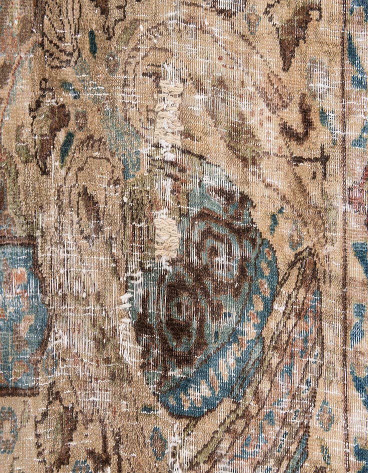 Detail image of 8' 1 x 11' 2  Hand Knotted Ultra Vintage Persian Wool Rug