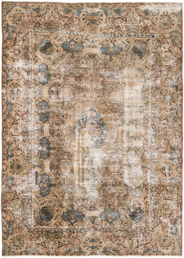 8' 1 x 11' 2 Hand Knotted Ultra Vintage Persian Wool Rug