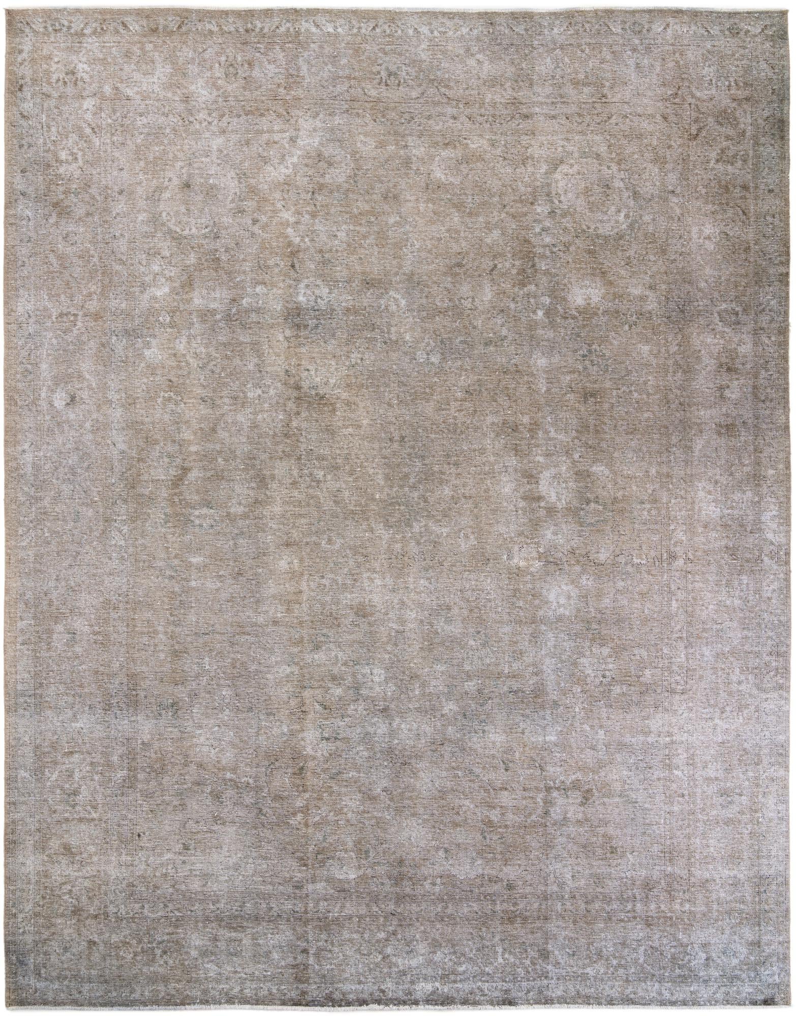 10' x 12' 9 Hand Knotted Ultra Vintage Persian Wool Rug