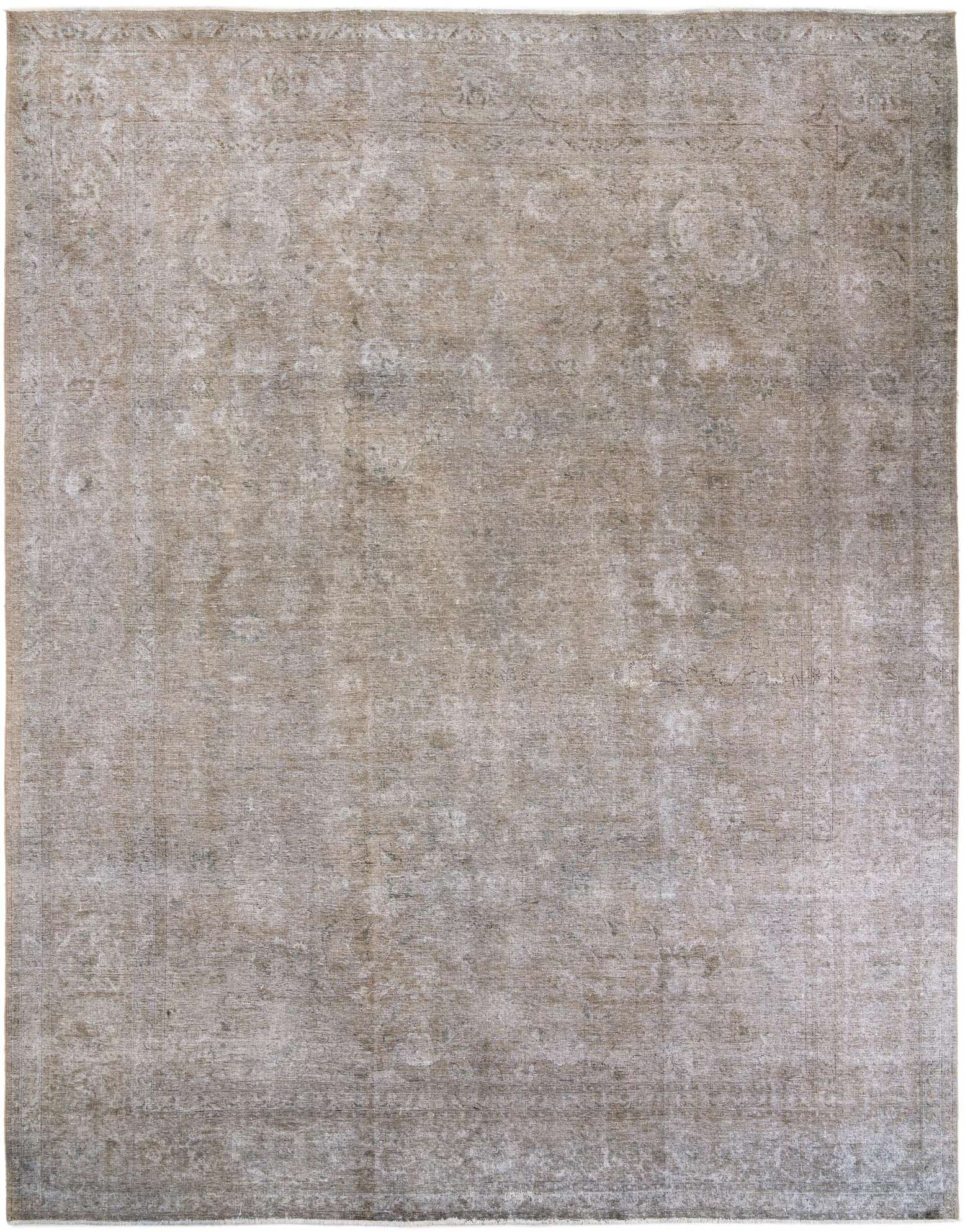 10' x 12' 9 Hand Knotted Ultra Vintage Persian Wool Rug