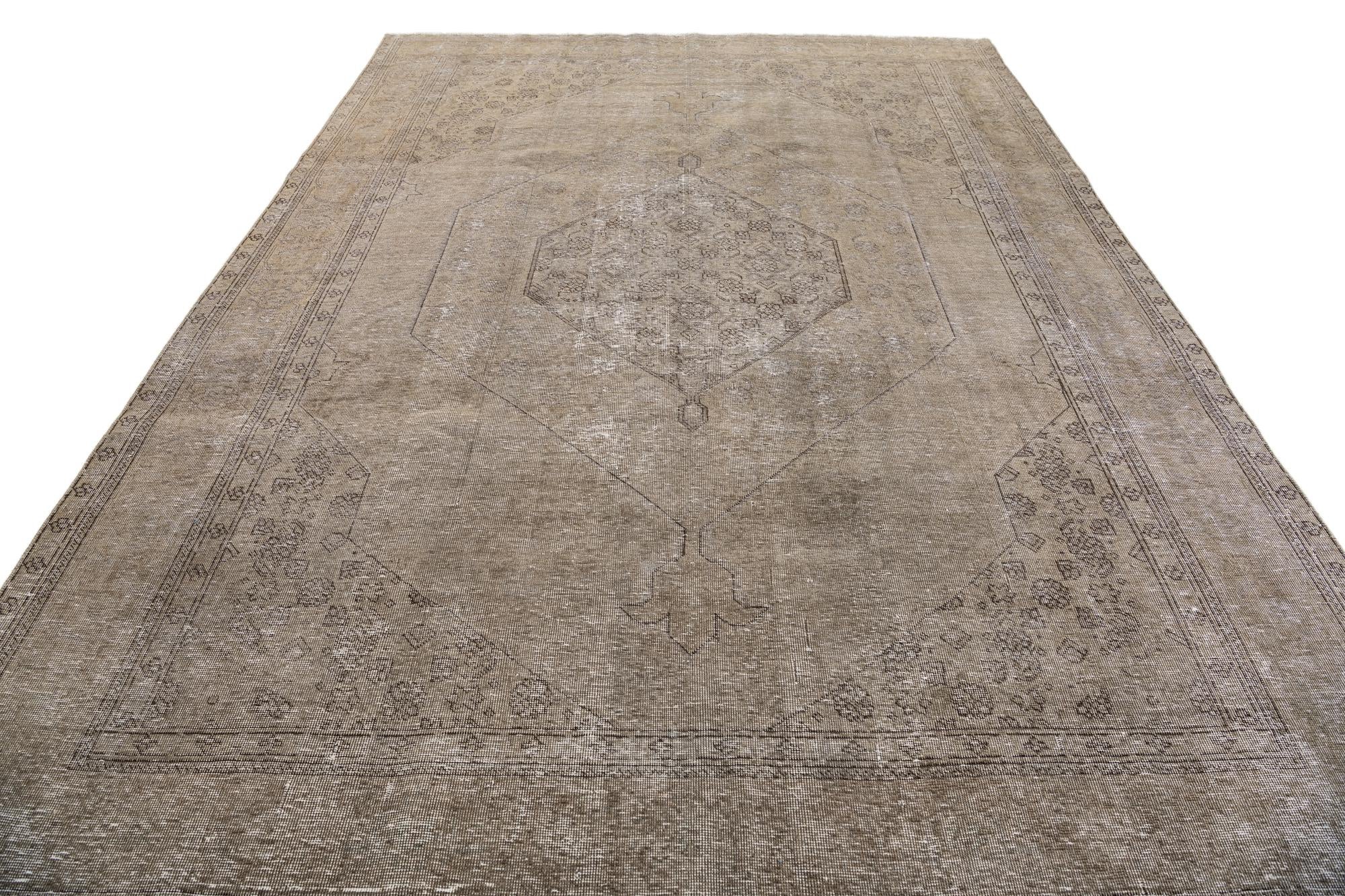 8' 1 x 11' 6 Hand Knotted Ultra Vintage Persian Wool Rug